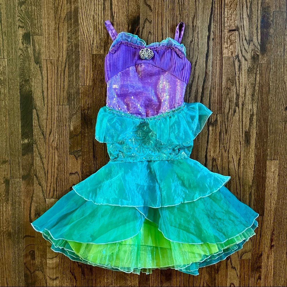 Disney Ariel The Little Mermaid Dress Costume - Size 5/6 - EUC